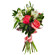 Bouquet of roses and alstroemerias with greenery. Zhuhai