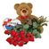 red roses with teddy and chocolates. Zhuhai